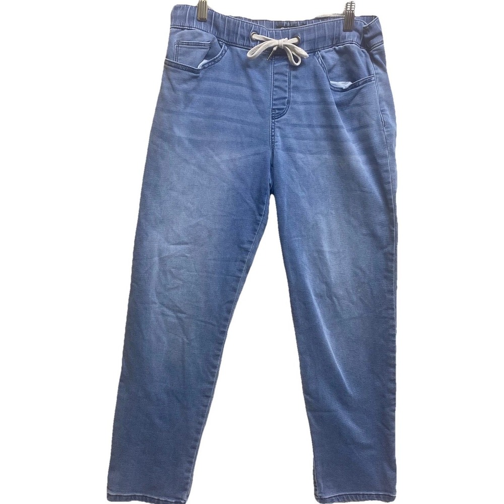Peace Love Eco By‎ Rewash Women's Med Jeans Stretch Light Blue Drawstring READ